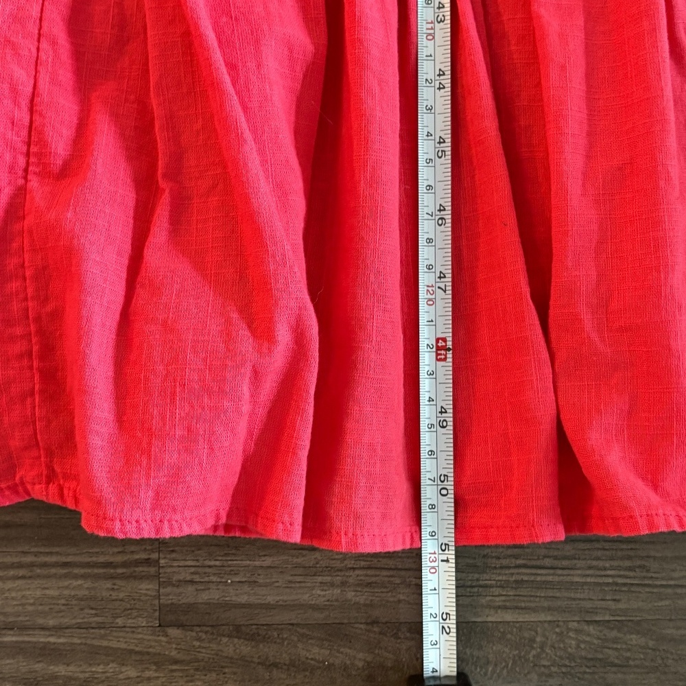 Billabong Dance Away Red Cotton Maxi Dress V-neckline - Picture 10 of 11